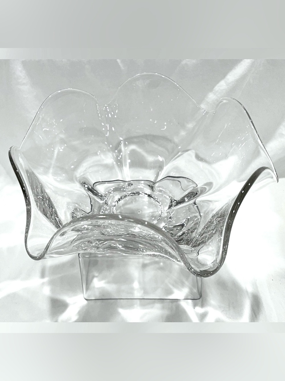 Duncan Miller Glass CANTERBURY No.115 Large Crystal Ruffled Handkerchief Bowl